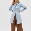 Sovere Studio SOVERE / STUDIO - Dixie Wrap Shirt Dress (Blue)