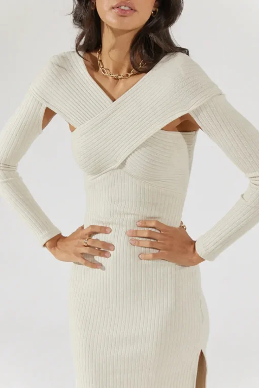 Sovere Studio SOVERE / STUDIO - Emote Midi Dress (Almond) FINAL SALE