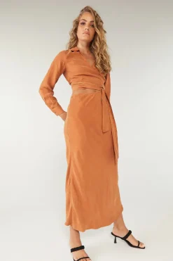 Sovere Studio SOVERE / STUDIO - Encore Wrap & Tie Midi Dress (Copper) FINAL SALE