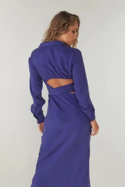 Sovere Studio SOVERE / STUDIO - Encore Wrap & Tie Midi Dress (Midnight) FINAL SALE