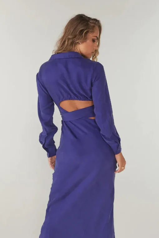 Sovere Studio SOVERE / STUDIO - Encore Wrap & Tie Midi Dress (Midnight) FINAL SALE