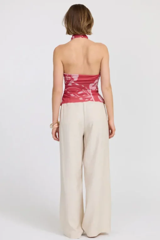 Sovere Studio SOVERE / STUDIO - FLORA MESH HALTER TOP (HIBISCUS)