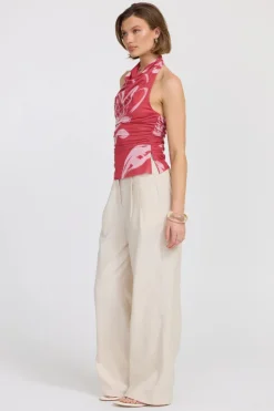 Sovere Studio SOVERE / STUDIO - FLORA MESH HALTER TOP (HIBISCUS)
