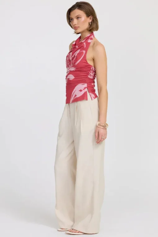 Sovere Studio SOVERE / STUDIO - FLORA MESH HALTER TOP (HIBISCUS)