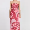 Sovere Studio SOVERE / STUDIO - FLORA STRAPLESS DRESS (HIBISCUS)