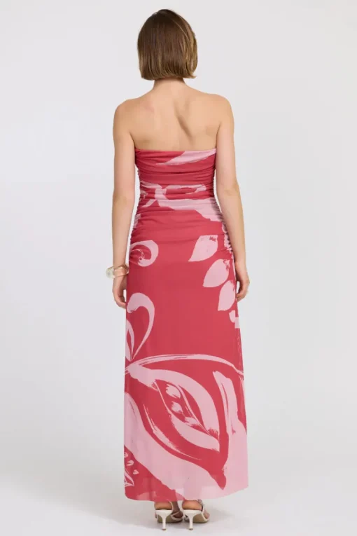 Sovere Studio SOVERE / STUDIO - FLORA STRAPLESS DRESS (HIBISCUS)