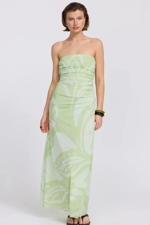 Sovere Studio SOVERE / STUDIO - FLORA STRAPLESS DRESS (ALOE)