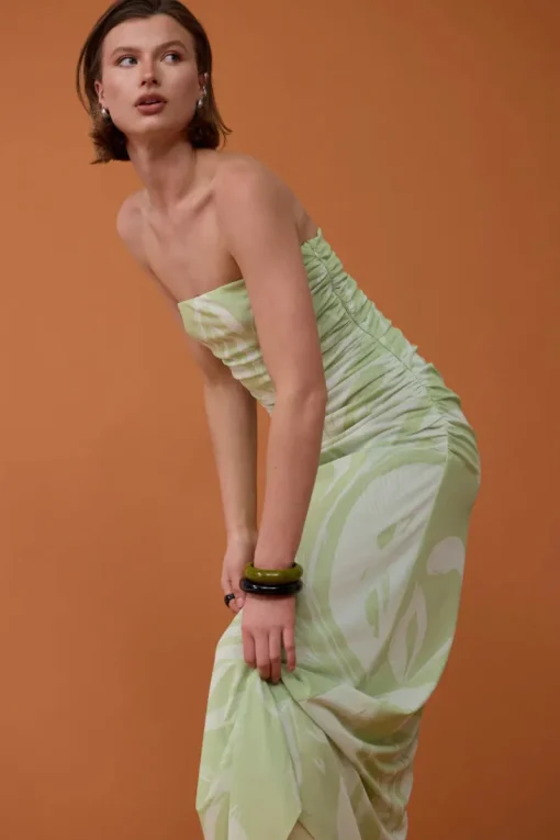 Sovere Studio SOVERE / STUDIO - FLORA STRAPLESS DRESS (ALOE)