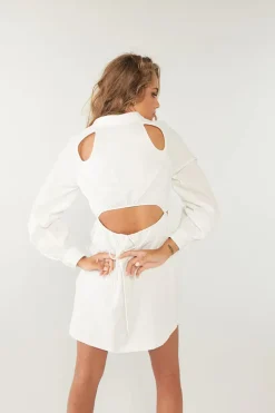 Sovere Studio SOVERE / STUDIO - Glimpse Mini Shirt Dress (Ivory) FINAL SALE