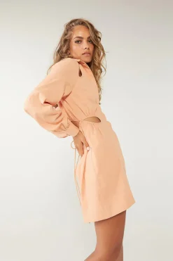 Sovere Studio SOVERE / STUDIO - Glimpse Mini Shirt Dress (Apricot) FINAL SALE