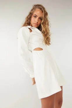 Sovere Studio SOVERE / STUDIO - Glimpse Mini Shirt Dress (Ivory) FINAL SALE