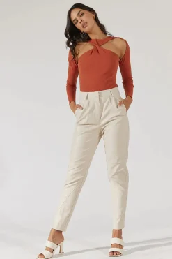 Sovere Studio SOVERE / STUDIO - Happening Leatherette Pant (Bone)