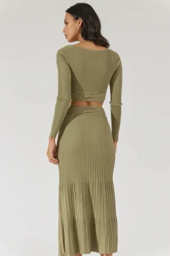Women Sovere Studio SOVERE / STUDIO - Inertia Midi Skirt (Green Tea) FINAL SALE