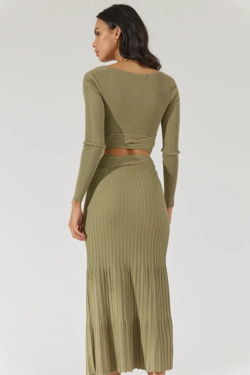 Women Sovere Studio SOVERE / STUDIO - Inertia Midi Skirt (Green Tea) FINAL SALE
