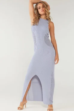 Sovere Studio SOVERE / STUDIO - Intrepid Reversible Knit Dress (Blue Ice) FINAL SALE