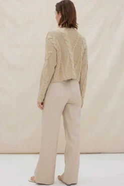 Women Sovere Studio SOVERE / STUDIO - LINKED CABLE SWEATER (FAWN)