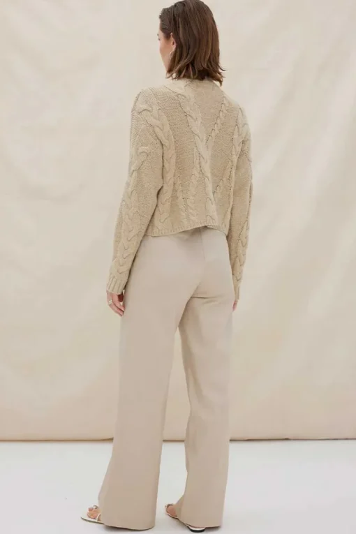Women Sovere Studio SOVERE / STUDIO - LINKED CABLE SWEATER (FAWN)