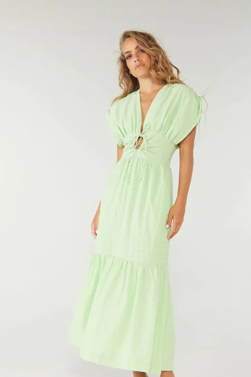 Sovere Studio SOVERE / STUDIO - Lucid Midi Dress (Lime) FINAL SALE