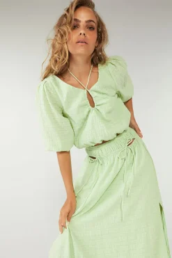 Sovere Studio SOVERE / STUDIO - Lucid Reversible Crop Top (Lime) FINAL SALE