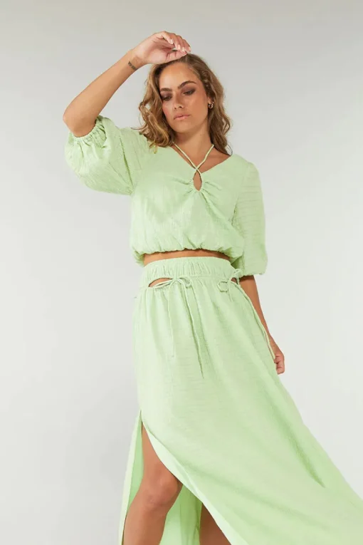 Sovere Studio SOVERE / STUDIO - Lucid Reversible Crop Top (Lime) FINAL SALE