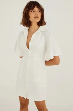 Sovere Studio SOVERE / STUDIO - OUTLINE SHIRT DRESS (WHITE)