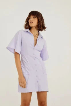Sovere Studio SOVERE / STUDIO - OUTLINE SHIRT DRESS (Pale Peri)