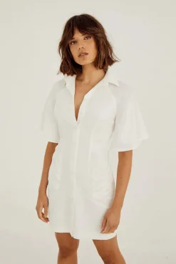 Sovere Studio SOVERE / STUDIO - OUTLINE SHIRT DRESS (WHITE)