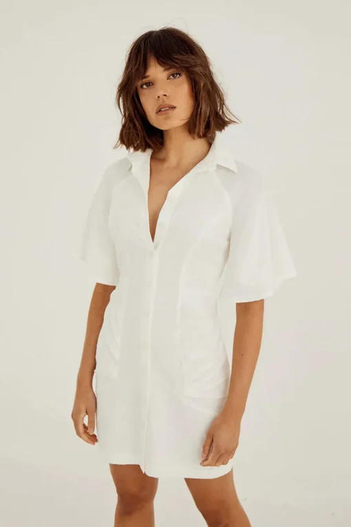 Sovere Studio SOVERE / STUDIO - OUTLINE SHIRT DRESS (WHITE)