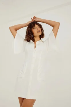Sovere Studio SOVERE / STUDIO - OUTLINE SHIRT DRESS (WHITE)
