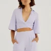 Women Sovere Studio SOVERE / STUDIO - OUTLINE WRAP SHIRT (PALE PERI)