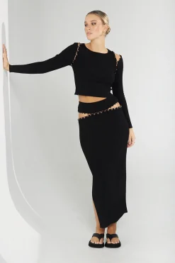 Women Sovere Studio SOVERE / STUDIO - Restless Knit Midi Skirt