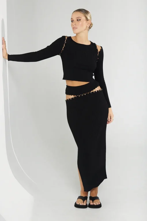 Women Sovere Studio SOVERE / STUDIO - Restless Knit Midi Skirt