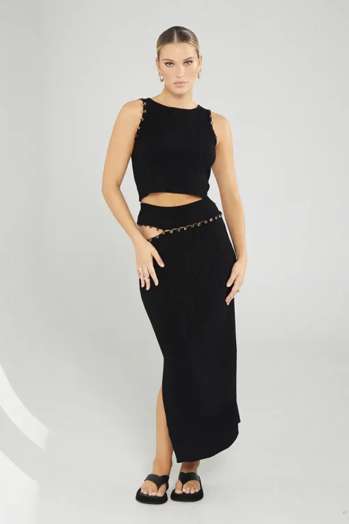 Women Sovere Studio SOVERE / STUDIO - Restless Knit Midi Skirt
