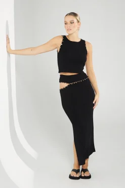 Women Sovere Studio SOVERE / STUDIO - Restless Knit Midi Skirt