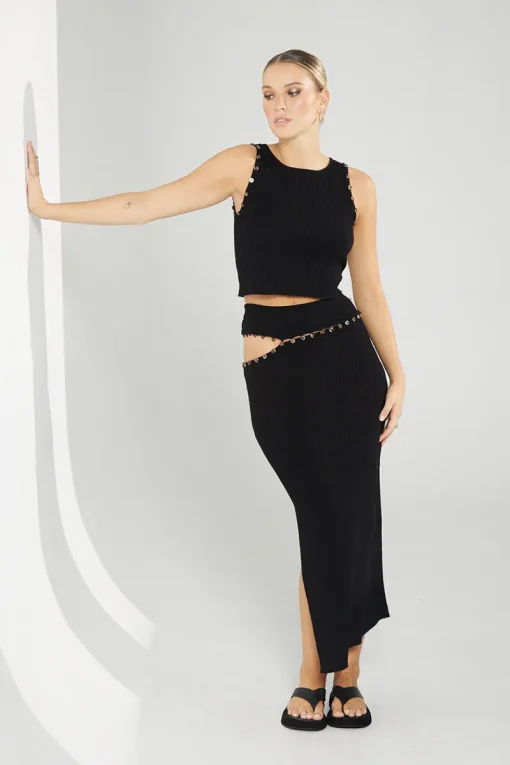 Women Sovere Studio SOVERE / STUDIO - Restless Knit Midi Skirt