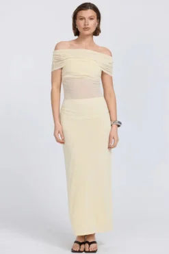 Sovere Studio SOVERE / STUDIO - RISE MESH SLEEVELESS DRESS (BUTTERMILK)