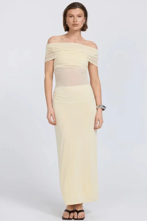 Sovere Studio SOVERE / STUDIO - RISE MESH SLEEVELESS DRESS (BUTTERMILK)