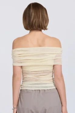Sovere Studio SOVERE / STUDIO - RISE MESH SLEEVELESS TOP (BUTTERMILK)