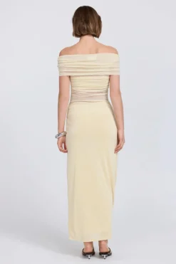Sovere Studio SOVERE / STUDIO - RISE MESH SLEEVELESS DRESS (BUTTERMILK)