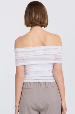 Sovere Studio SOVERE / STUDIO - RISE MESH SLEEVELESS TOP (CHALK)