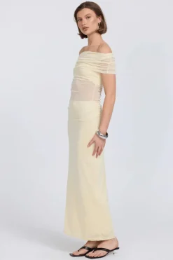 Sovere Studio SOVERE / STUDIO - RISE MESH SLEEVELESS DRESS (BUTTERMILK)