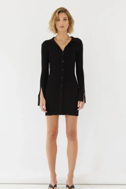 Sovere Studio SOVERE / STUDIO - SOVERE SIMI POLO KNIT MINI DRESS (BLACK)
