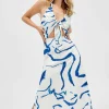 Sovere Studio SOVERE / STUDIO - TIDAL MIDI DRESS (BLUE TIDE)