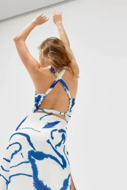 Sovere Studio SOVERE / STUDIO - TIDAL MIDI DRESS (BLUE TIDE)