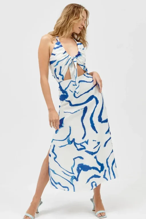 Sovere Studio SOVERE / STUDIO - TIDAL MIDI DRESS (BLUE TIDE)