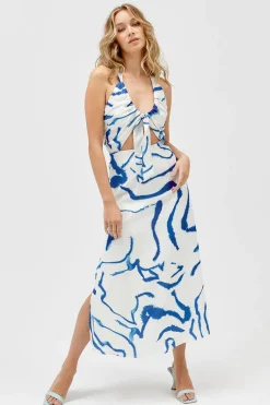 Sovere Studio SOVERE / STUDIO - TIDAL MIDI DRESS (BLUE TIDE)