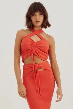 Sovere Studio SOVERE / STUDIO -ALLURE KNIT TOP (SOLAR RED)