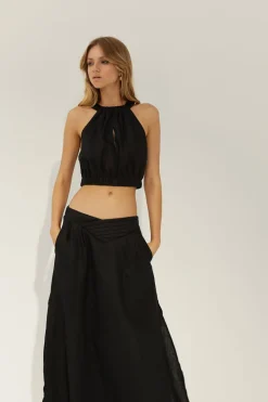 Sovere Studio - Depart Removable Sleeve Blouse (Noir) FINAL SALE