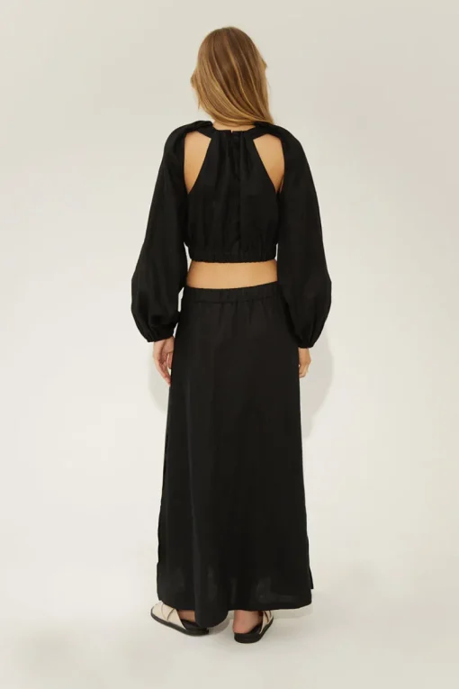 Sovere Studio - Depart Removable Sleeve Blouse (Noir) FINAL SALE