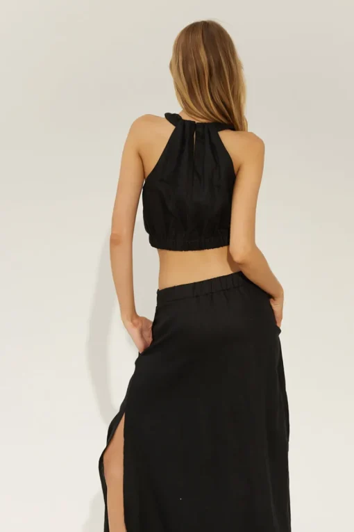 Sovere Studio - Depart Removable Sleeve Blouse (Noir) FINAL SALE
